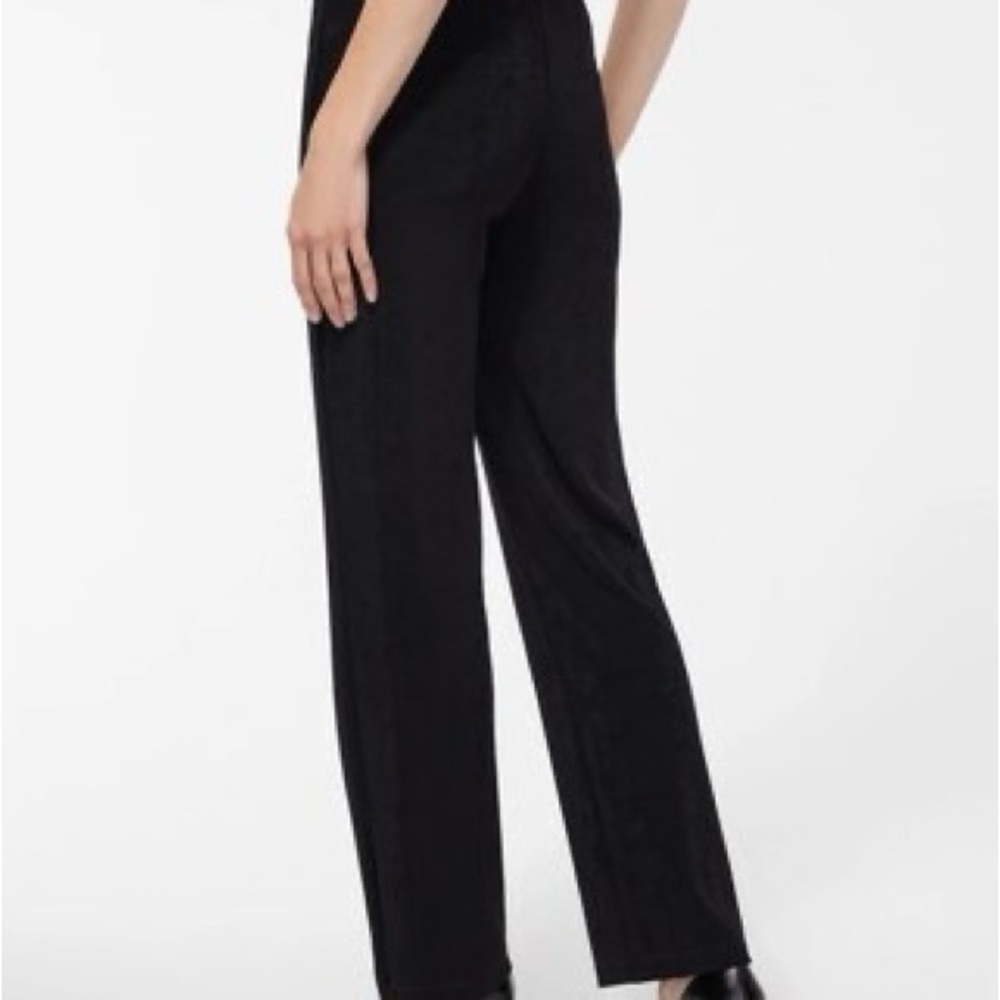 Chico's Black Tailored Pantsuit with Straight-Leg Design